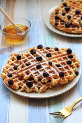 Basic Homemade Blueberry Waffles Recipe