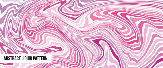 Vector Abstract Liquid Pattern Pink and Purple Random Line Design Background