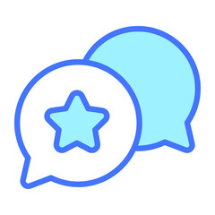 chat bubble blue outline icon, Merry Christmas and Happy New Year icons for web and mobile design.