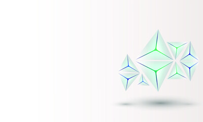 Abstract white 3D Triangle Shapes Background. Illustration Vector design digital technology concept.