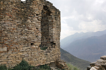 Ancient ruined settlements in the Caucasus. Dagestan.