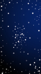 Fototapeta premium Random falling stars Christmas background. Subtle