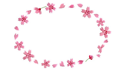 桜の刺繍フレーム