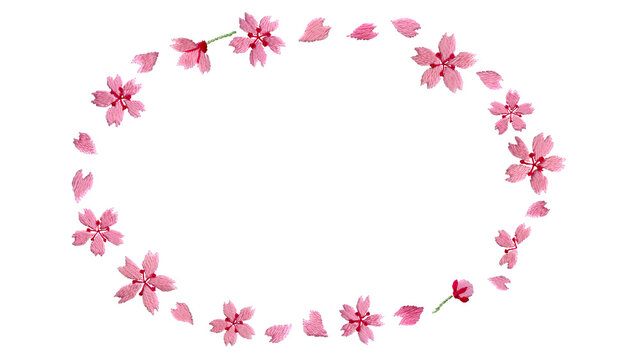 桜の刺繍フレーム