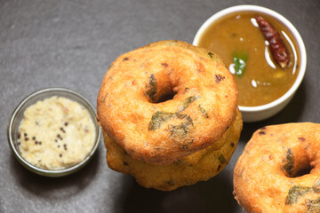 Fototapeta Image of Vada or bada is a category of savoury fried snacks from India
 obraz