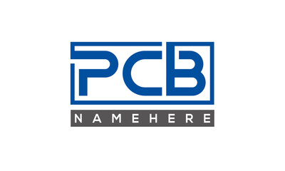 PCB creative three letters logo