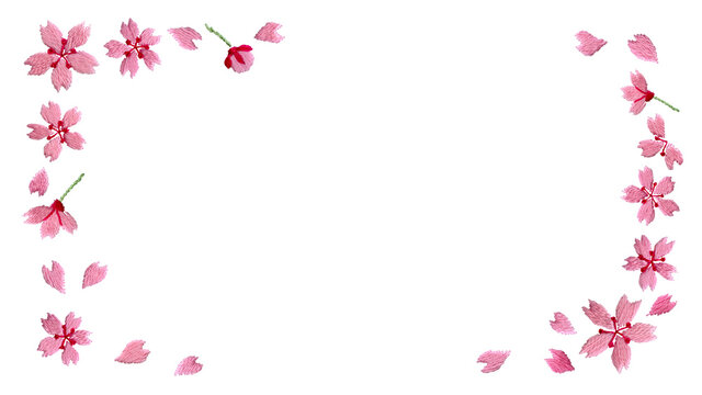 桜の刺繍飾り