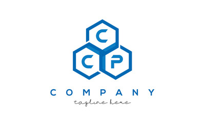 Fototapeta premium CCP three letters creative polygon hexagon logo