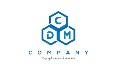 CDM three letters creative polygon hexagon logo