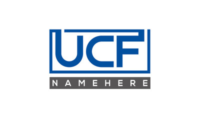 UCF creative three letters logo	