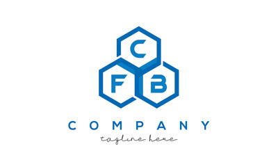 CFB three letters creative polygon hexagon logo