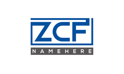 ZCF creative three letters logo	