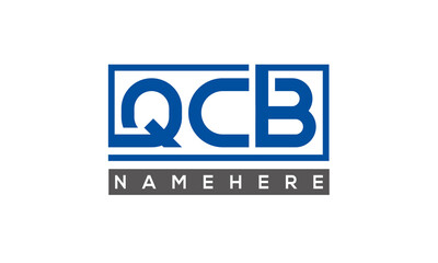 QCB creative three letters logo