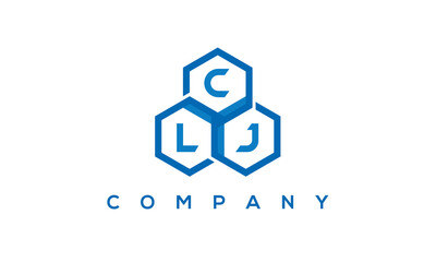 CLJ three letters creative polygon hexagon logo