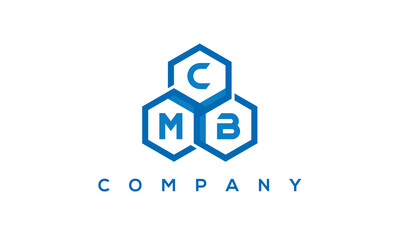 CMB three letters creative polygon hexagon logo