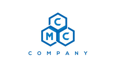 CMC three letters creative polygon hexagon logo