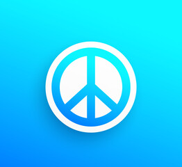 peace sign, vector icon
