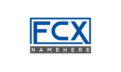 FCX creative three letters logo