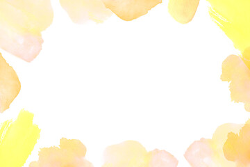 水彩絵の具で描いた暖色系のテクスチャ