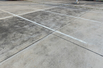 car park empty. outdoor of parking garage with car and vacant parking lot in parking building. some carpark empty in Condominium or department store.