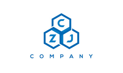 CZJ three letters creative polygon hexagon logo