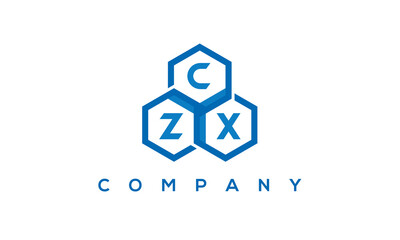 CZX three letters creative polygon hexagon logo
