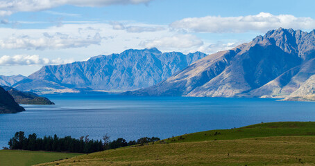 lake and mountains