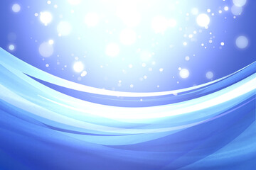 ブルーの布のウェーブ　光輝く背景
