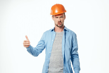 man in construction uniform Professional Job Working profession