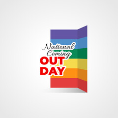 National Coming Out Day. Color Design