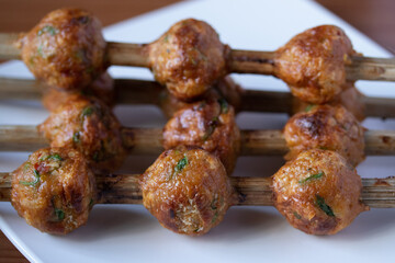 Grilled Thai Fish Cake Street Food