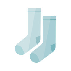 Vector Flat Design Blue Socks. Vector illustration