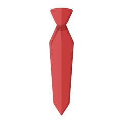 Vector Flat Design Red Tie. Vector illustration