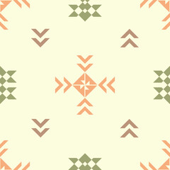 A seamless pattern with ethnic elements