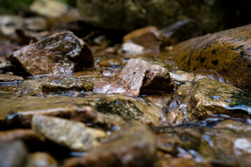 Steine im Flusslauf