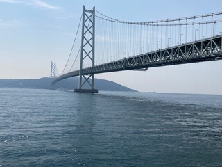 Fototapeta na wymiar The Akashi-Kaikyo Bridge 