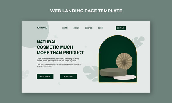 Natural Cosmetic Products Landing Page Template