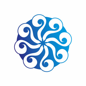 octopus tentacle logo vector image