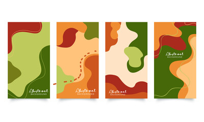 Set of four Abstract modern Vector Backgrounds