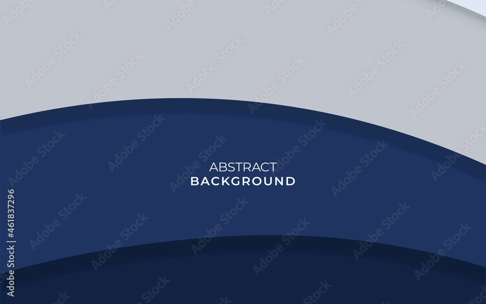 Poster blue abstract shape background with overlap layer