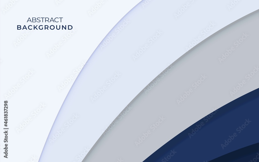 Poster blue abstract shape background with overlap layer