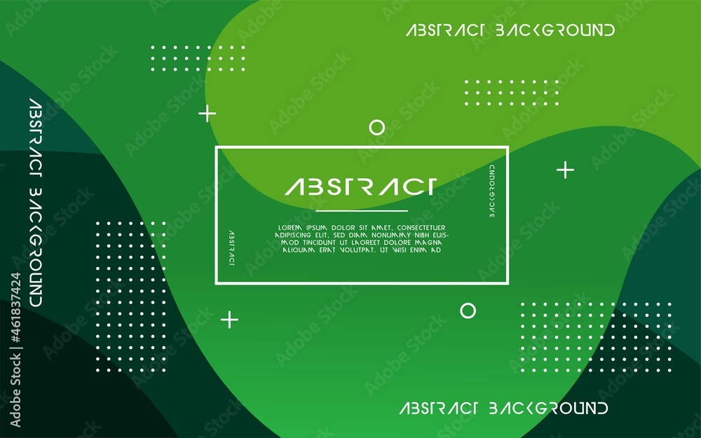 Poster modern abstract green liquid background. dynamic textured geometric elements design .can be used on 