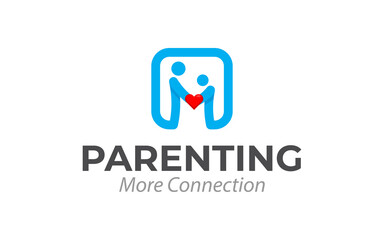 Illustration vector graphic of Healthy parenting Connecting logo design template