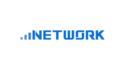 Network word company logo design.