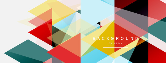 Mosaic triangles geometric background. Techno or business concept, pattern for wallpaper, banner, background, landing page