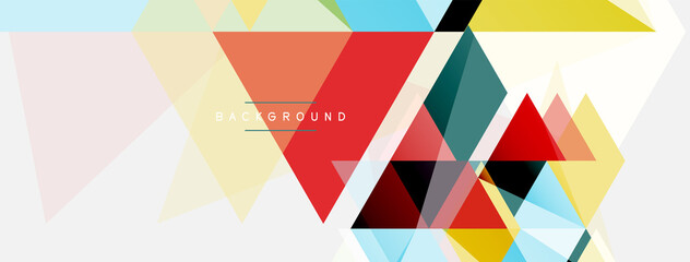 Mosaic triangles geometric background. Techno or business concept, pattern for wallpaper, banner, background, landing page