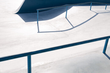 Urban skate park. Abstract image of a skateboarding park © 4Max