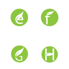 Initial letter with green leaf