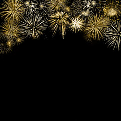 Holiday background with fireworks