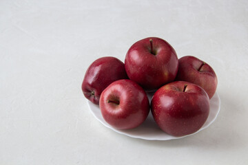 Apples on a light background